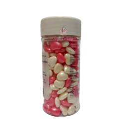 Decor din zahar - Inimioare - Alb/Roz Sedef/Pembe - 90 gr - Dr Gusto - Anyta Cooking	