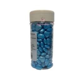 Decor din zahar - Inimioare - Albastru/Mavi  - 90 gr - Dr Gusto