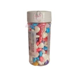 Decor din zahar - Inimioare Culori mixe - 90 gr - Dr Gusto