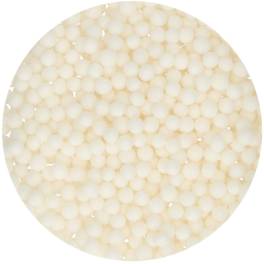 Decor din zahar – Sugar Pearls Medium White – 80 gr – Funcakes