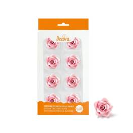 Decor din Zahar - Trandafir - Roz - ø 3.5 cm - Decora