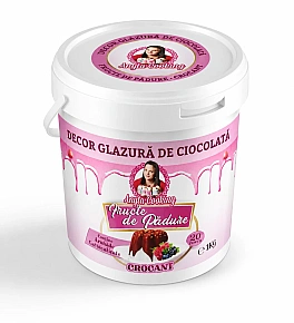 Decor Glazură de Ciocolată – FRUCTE DE PADURE  (cu crocant)– 1kg – Anyta Cooking (L)