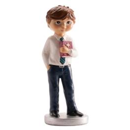 Decorațiune, Figurina tort necomestibilă – BĂIAT CU BIBLIE 15.5 CM – Dekora (ss)