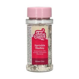 Decoratiune Zahar Cristal - SILVER CHIC - 65 Gr - FunCakes