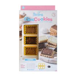 Decupator din plastic - Biscuiti cu ciocolata forme Paste - 6 x 4,3 x 2,2 h cm - Decora - Anyta Cooking