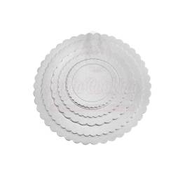 Disc tort rotund ondulat, argintiu-2mm grosime-Anyta Cooking
