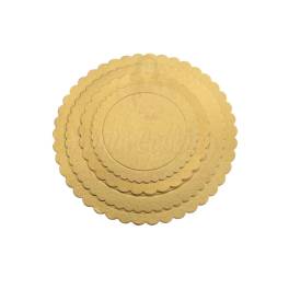 Disc tort rotund ondulat, auriu-2mm grosime-Anyta Cooking