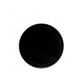 Disc tort rotund ondulat, negru - 25 CM x 3 MM - Dekora