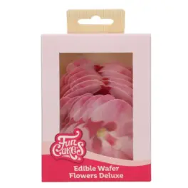 Set 10 Decorațiune tort-Vafe Orhidee roz-8,5 x 7,5 CM- FunCakes