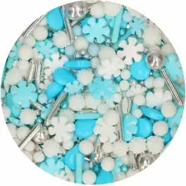 Perle / Perlute din zahar 3D - Sprinkle Medley - FROSTY WINTERS - 70 GR - Funcakes