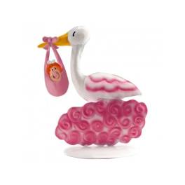 Figurina tort botez din metal - BARZA CU FETITA - 18CM - Dekora