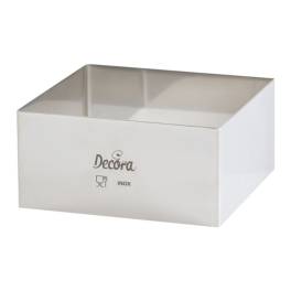 Formă pătrată din oțel inoxidabil -22x22x4,5cm- Decora