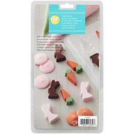 Forma pentru ciocolata - Iepure si Morcov Paste - 3 cm - Wilton