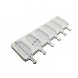 Forma Silicon Înghețata 6 cavități + bețe - 9x5cm - Cesil