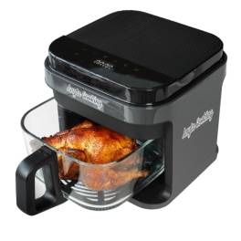 Friteuză cu aer cald, Air Fryer TRENDY - 5.5L - cu coș din sticlă - 1200W - Anyta Cooking