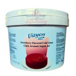 Glazura oglinda la rece cu aroma si culoare de CAPSUNA - 7 kg - Vizyon