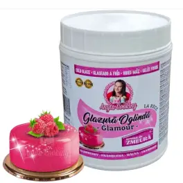 Glazura oglinda la rece Glamour (Sclipicios) -cu gust si culoare de ZMEURA - 1 kg - Anyta Cooking
