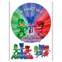 Imagine Comestibila " Eroi in pijamale PJ Masks4 " - Anyta Cooking