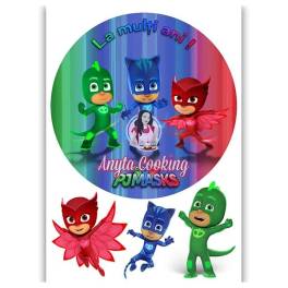Imagine Comestibila " Eroi in pijamale PJ Masks5 " - Anyta Cooking