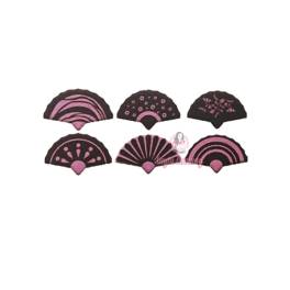 Kit 240 buc decor din ciocolata - Modele negru cu roz