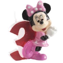 Lumânare pentru zi de naștere cifra 3 MINNIE  - 6,5 CM - Dekora