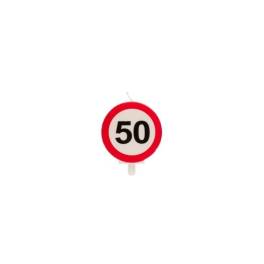 Lumânare zi de naștere - Semn interzis, cifra 50 – 6,3 CM - Dekora
