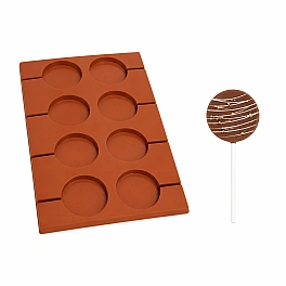 Mulaj din silicon - Acadea / Lollipop - 8 cavitati - Anyta Cooking