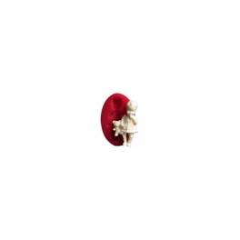Mulaj din silicon - Bebelus Fetita cu Ursulet – 18 x 4 cm - Cesil