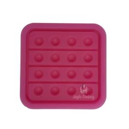 Mulaj din silicon - Patrat model Pop It – 6 cm - Cesil - Anyta Cooking	