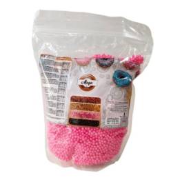 Perlute din Orez Expandat in Ciocolata - Roz/Zmeura - 4mm - 1 kg - MEGA - Anyta Cooking