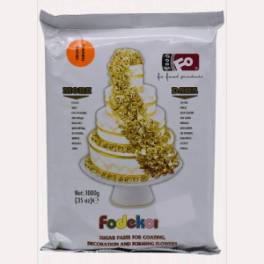 Pastă de zahăr (Fondant) pentru acoperire, decor și flori - PORTOCALIU - 1KG - FODEKOR