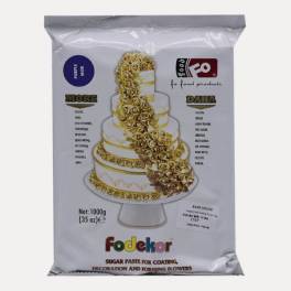 Pastă de zahăr (Fondant) pentru acoperire, decor și flori - VIOLET - 1kg- FODEKOR