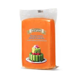 Pastă de zahăr (Fondant)  - PORTOCALIU - 1kg - VIZYON