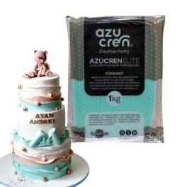 Pasta de Zahar Fondant Elite 3in1 (Acoperit,Modelare,Flori) - ALBASTRU BEBE - 1kg - AzuCren