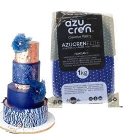 Pasta de Zahar Fondant Elite 3in1 (Acoperit,Modelare,Flori) - ALBASTRU INCHIS - 1kg - AzuCren