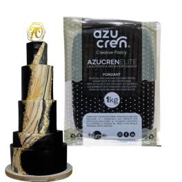 Pasta de Zahar Fondant Elite 3in1 (Acoperit,Modelare,Flori) - NEGRU - 1kg - AzuCren