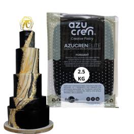 Pasta de Zahar Fondant Elite 3in1 (Acoperit,Modelare,Flori) - NEGRU - 2,5 kg - AzuCren