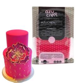 Pasta de Zahar Fondant Elite 3in1 (Acoperit,Modelare,Flori) - ROZ APRINS - 1kg - AzuCren