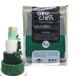 Pasta de Zahar Fondant Elite 3in1 (Acoperit,Modelare,Flori) - VERDE ACEBO - 1kg - AzuCren