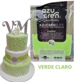 Pasta de Zahar Fondant Elite 3in1 (Acoperit,Modelare,Flori) - VERDE DESCHIS - 1kg - AzuCren