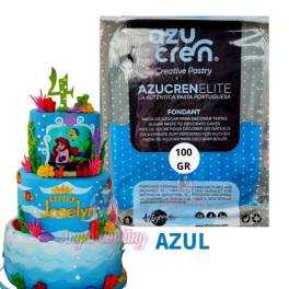 Pasta de Zahar Fondant Elite 3in1 (Flori,Acoperit,Modelare) - ALBASTRU - 100 g - AzuCren