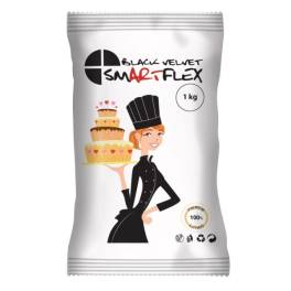 Pasta de Zahar (Fondant) velvet BLACK/NEGRU-250 gr-Smartflex