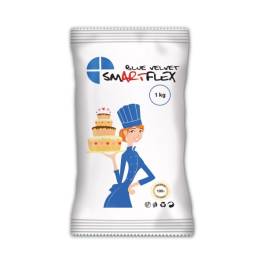 Pasta de Zahar (Fondant) velvet Blue/Albastru - 1Kg - Smartflex