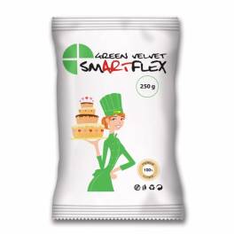 Pasta de Zahar (Fondant) velvet GREEN/VERDE-250 gr-Smartflex