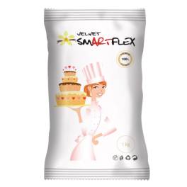Pasta de Zahar (Fondant) velvet WHITE/ALB -1kg- Smartflex