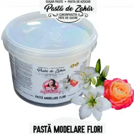  Pasta de Zahar ALB - PREMIUM- MODELARE FLORI (Gum Paste) - 1 kg - Anyta Cooking