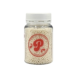 Perle / Perlute din zahar 2mm - Alb Perlat / White - 65g - Pastry Colours