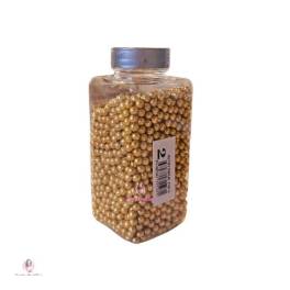 Perle / Perlute din zahar 4mm - Auriu NR.2 - 250 gr - Dr. Gusto