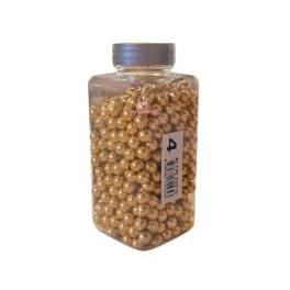 Perle / Perlute din zahar 8mm - Auriu NR.4 - 250 gr - Dr. Gusto
