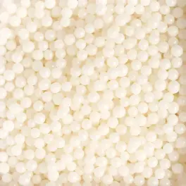 Perle / Perlute din zahar 5mm - ALB SIDEF - 1Kg - Decora Bakery